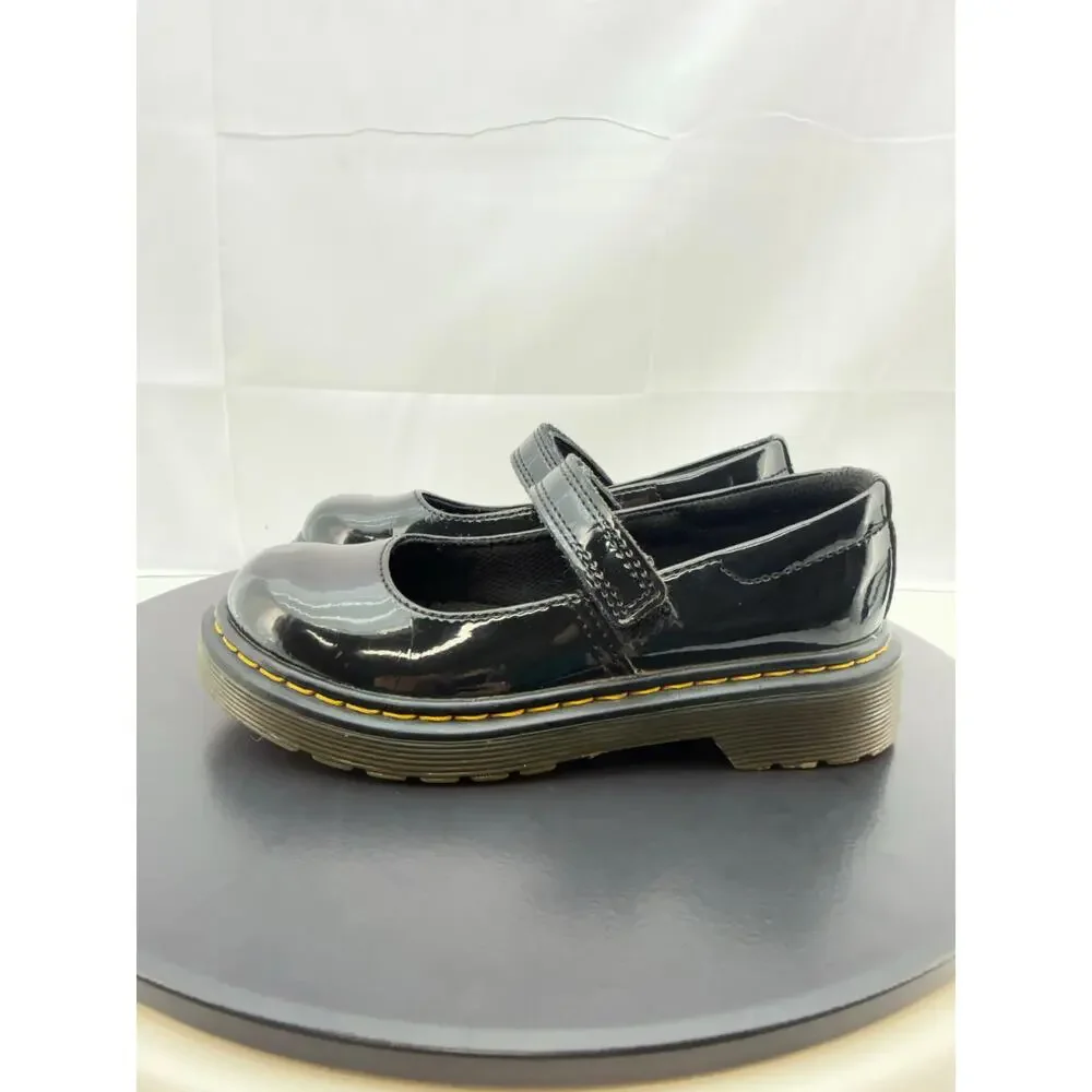 Dr. Martens Maccy Juniors Kids Size 12‎ Black Patent Leather Mary Jane Shoes